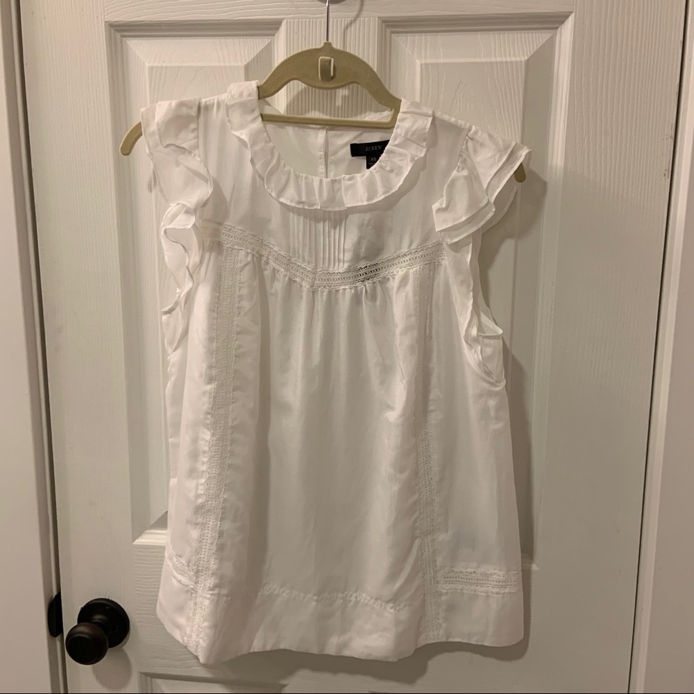 NWT J Crew flutter sleeve top XS